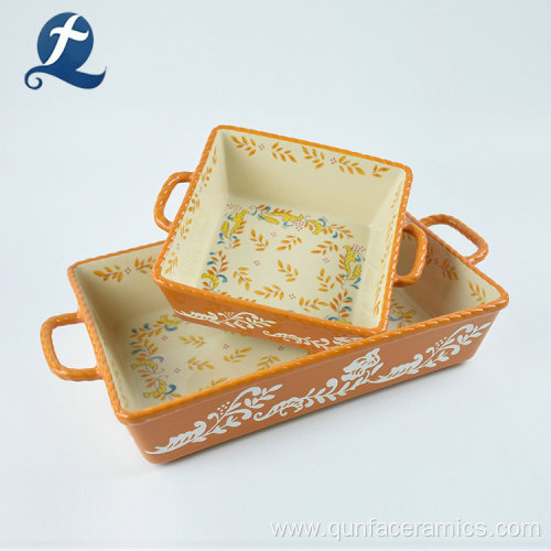 Painted Double Layer Custom Ceramic Loaf Pan